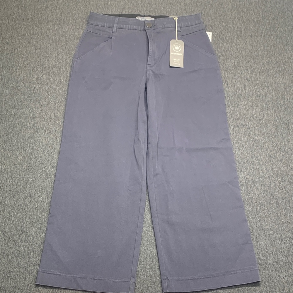 NEW Wit & Wisdom WYATT Skyrise Wide-Leg Trouser Women's Size 8P PETITE
